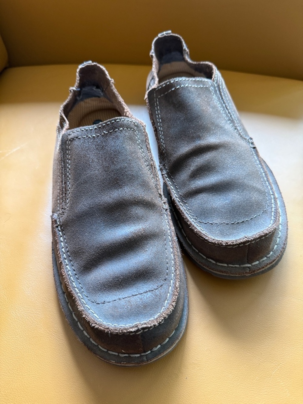 Skechers Men's Brown Suede Slip-On Loafers